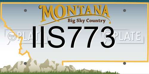 IIS773 Montana License Plate