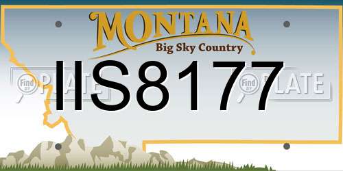 IIS8177 Montana License Plate