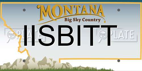 IISBITT Montana License Plate