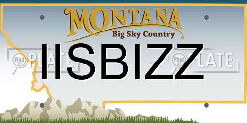 IISBIZZ Montana License Plate