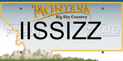 IISSIZZ Montana License Plate