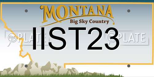 IIST23 Montana License Plate