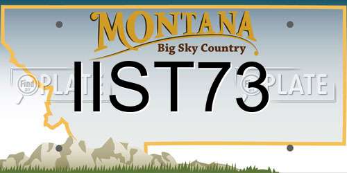 IIST73 Montana License Plate