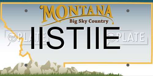 IISTIIE Montana License Plate