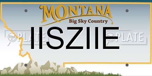 IISZIIE Montana License Plate