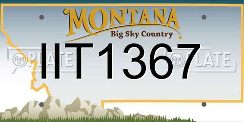 IIT1367 Montana License Plate