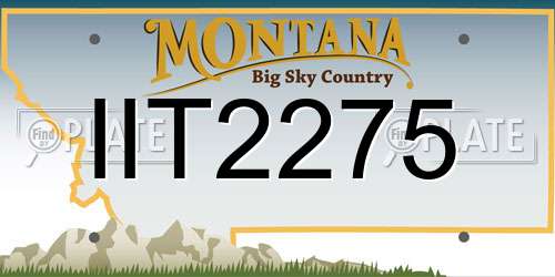 IIT2275 Montana License Plate