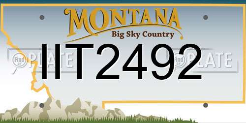 IIT2492 Montana License Plate