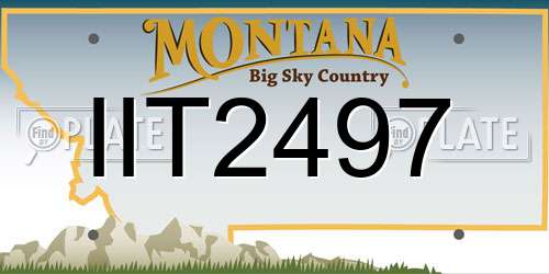 IIT2497 Montana License Plate
