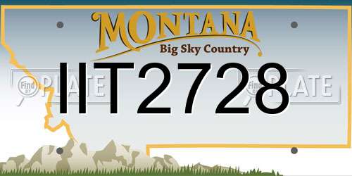 IIT2728 Montana License Plate