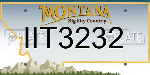 IIT3232 Montana License Plate