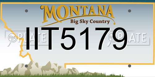IIT5179 Montana License Plate
