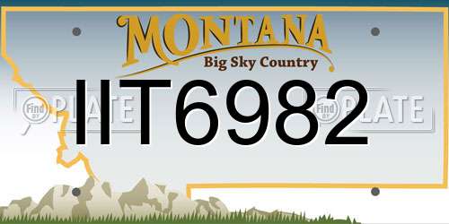 IIT6982 Montana License Plate