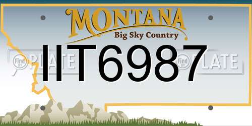 IIT6987 Montana License Plate