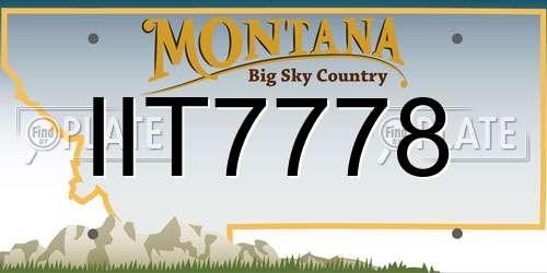 IIT7778 Montana License Plate