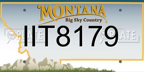 IIT8179 Montana License Plate