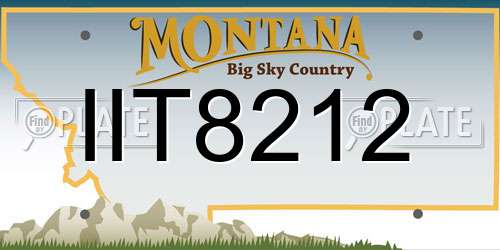 IIT8212 Montana License Plate