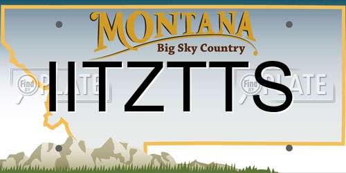 IITZTTS Montana License Plate