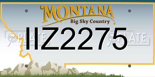 IIZ2275 Montana License Plate