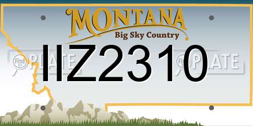 IIZ2310 Montana License Plate