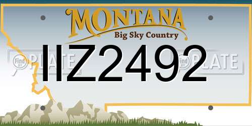 IIZ2492 Montana License Plate