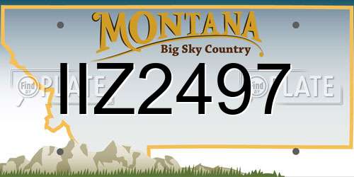 IIZ2497 Montana License Plate