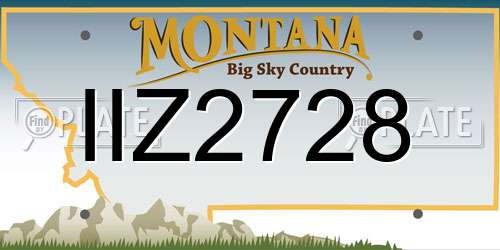 IIZ2728 Montana License Plate