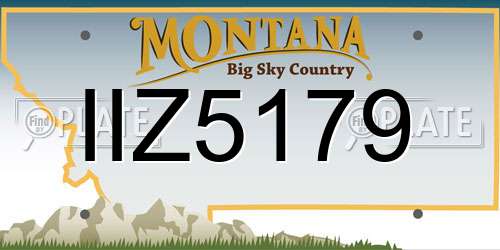 IIZ5179 Montana License Plate