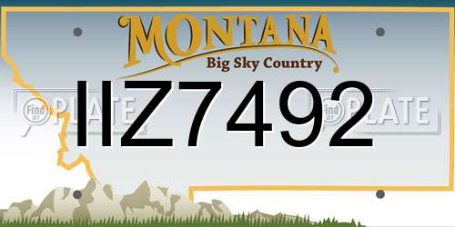 IIZ7492 Montana License Plate