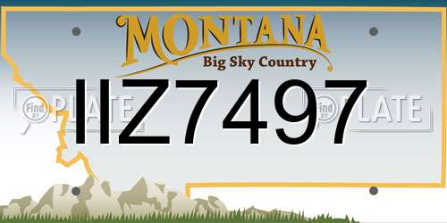 IIZ7497 Montana License Plate