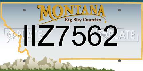IIZ7562 Montana License Plate