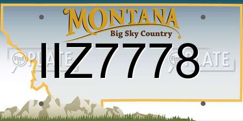 IIZ7778 Montana License Plate