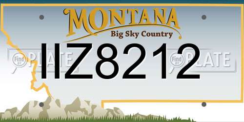 IIZ8212 Montana License Plate