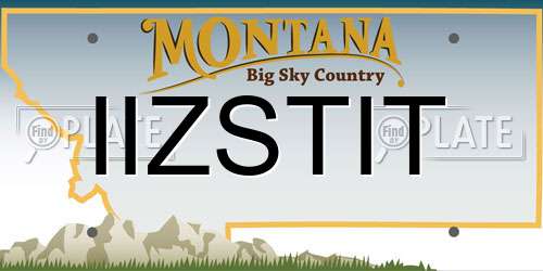 IIZSTIT Montana License Plate