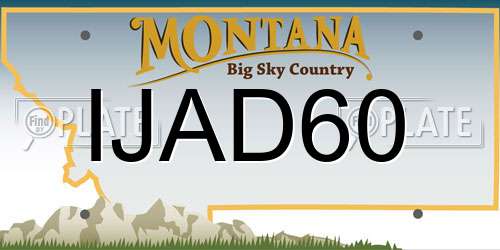 IJAD60 Montana License Plate