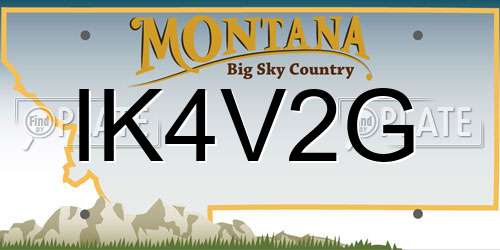 IK4V2G Montana License Plate
