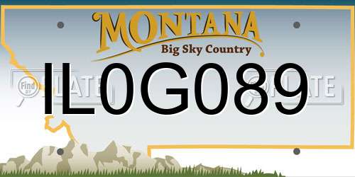 IL0G089 Montana License Plate