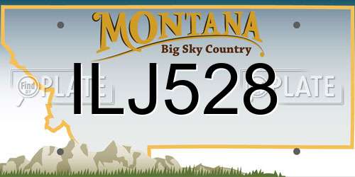 ILJ528 Montana License Plate