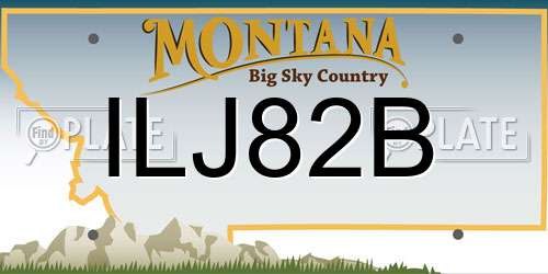 ILJ82B Montana License Plate