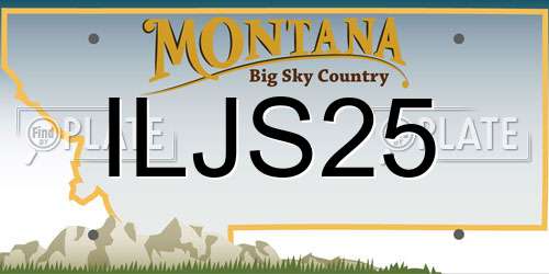 ILJS25 Montana License Plate