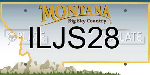 ILJS28 Montana License Plate