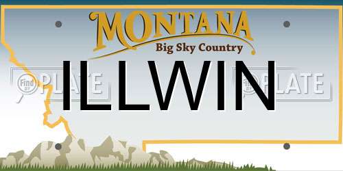 ILLWIN Montana License Plate