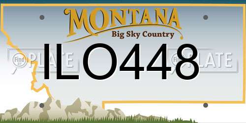 ILO448 Montana License Plate