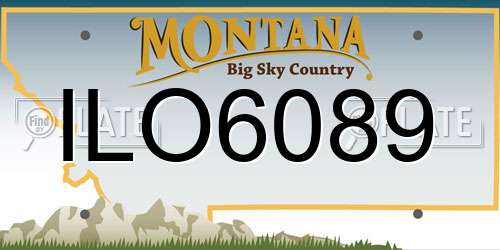 ILO6089 Montana License Plate
