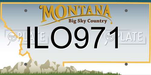 ILO971 Montana License Plate