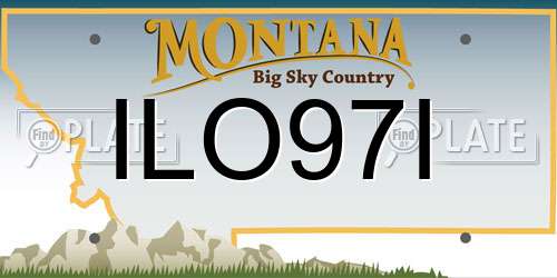 ILO97I Montana License Plate