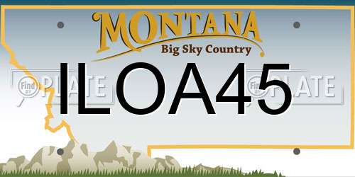 ILOA45 Montana License Plate