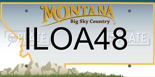 ILOA48 Montana License Plate