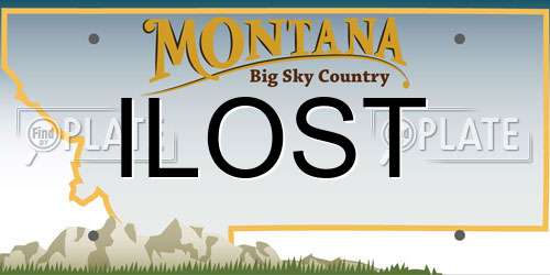 ILOST Montana License Plate
