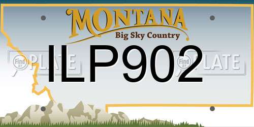 ILP902 Montana License Plate